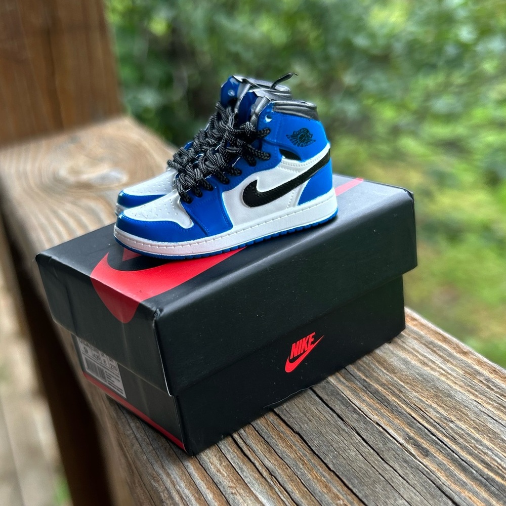 MINI Nike Blue White Black High-Top Sneaker